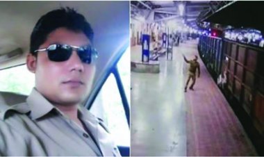 गश खाकर रेलवे ट्रैक पर गिरा सिपाही, ऊपर से गुजर गई मालगाड़ी