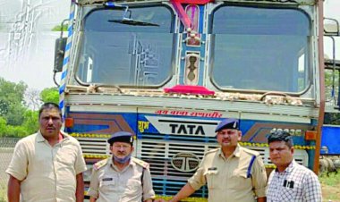 हथखोज से चोरी गया ट्रक राजनांदगांव बाईपास रोड से बरामद