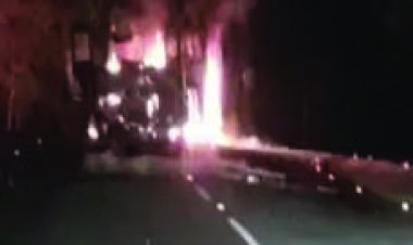 नक्सलियों ने  यात्रियों को उतारकर बस में लगा दी आग