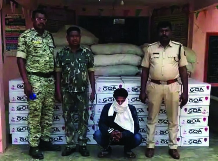 13 लाख रुपए की व्हिस्की के साथ युवक पकड़ाया