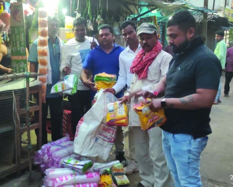 सेक्टर 7, आकाशगंगा व लिंक रोड के दुकानों में छापा