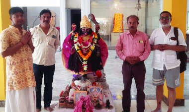 हुडको कालीबाड़ी में मां काली की मूर्ती प्राण प्रतिष्ठा