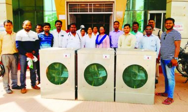 सुपेला अस्पताल को भेंट किया वाटर कूलर