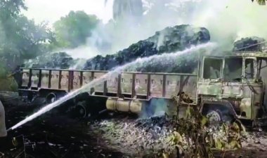 जलकर खाक हो गया 1 करोड़ का तेंदूपत्ता