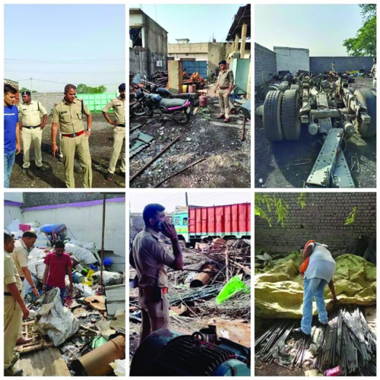 कबाड़ियो व यार्ड संचालकों के खिलाफ रायपुर पुलिस का सघन चेकिंग अभियान
