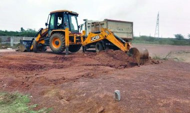 अवैध प्लाटिंग पर की गई कार्रवाई