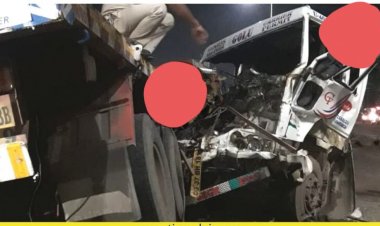 भिलाई के पावर हाउस में दो ट्रकों की आमने-सामने भिड़ंत
