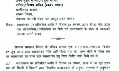 प्रदेश सरकार ने मांगी तबादलों की जानकारी