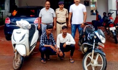 दुर्ग बस स्टैंड के पास चोरी का बाइक बेचते दो गिरफ्तार
