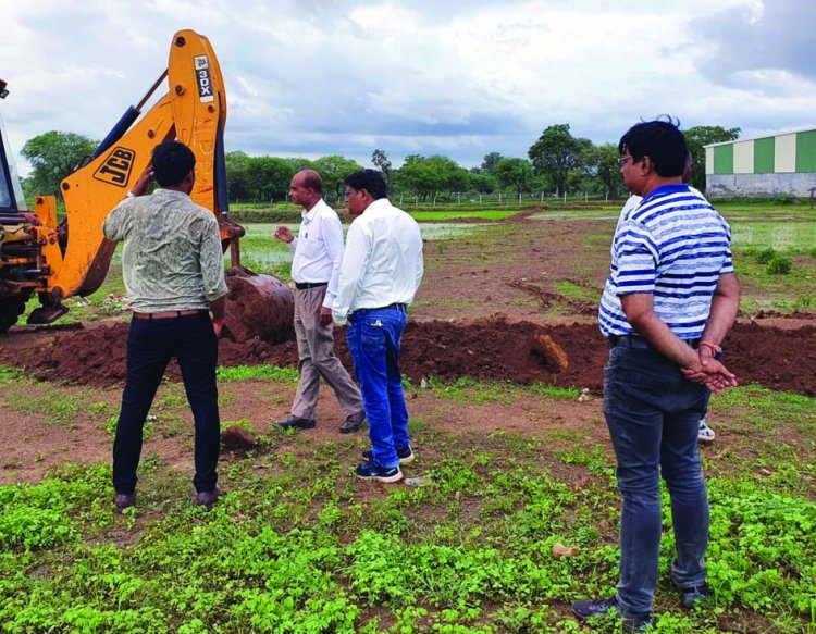 अवैध प्लाटिंग पर कार्यवाही
