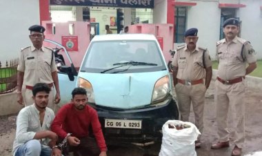 अवैध शराब तस्करी करते दो पुलिस गिरफ्त में