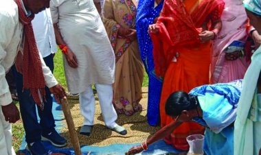 दैहान में  मंदिर बनाने महापौर ने किया भूमिपूजन