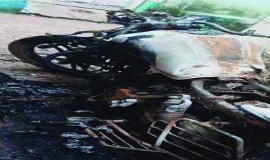 कांग्रेस पार्षद की बाइक में आगजनी, जांच में जुटी पुलिस