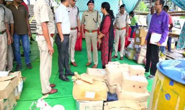 भारी मात्रा में नशीले पदार्थों को जलाया