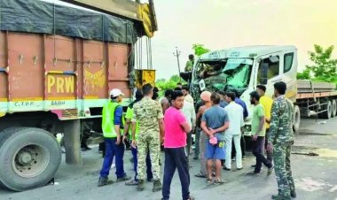 ट्रेलर ने पीछे से ट्रक को मारी ठोकर, ट्रेलर चालक की मौत