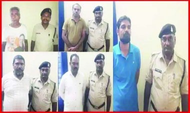 अवैध प्लाटिंग मामले में 5 की गिरफ्तारी