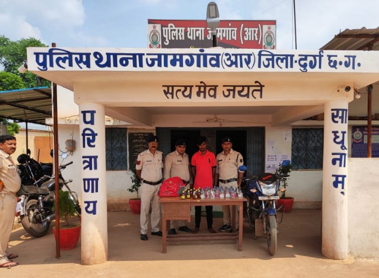 अवैध रूप से शराब परिवहन करते एक आरोपी गिरफ्तार