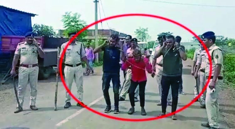 मारपीट के आरोपियों का पुलिस ने निकाला जुलूस, बीच सड़क पर कराया उठक-बैठक