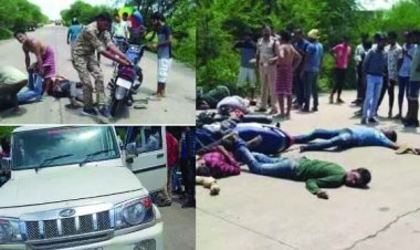 CM के काफिले में शामिल वाहन ने मारी ठोकर, 6 घायल