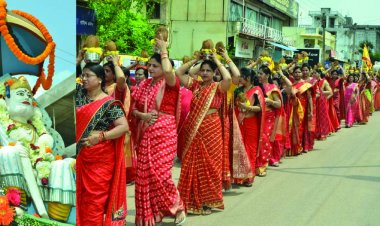 अग्रवाल समाज ने गाजे बाजे के साथ महालक्ष्मी रथ यात्रा का किया भव्य स्वागत