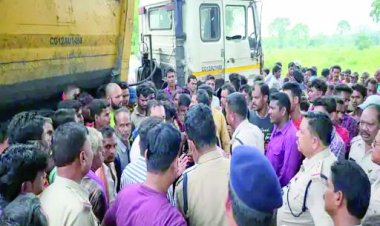 सड़क किनारे खड़े बालक को ट्रेलर ने रौंदा