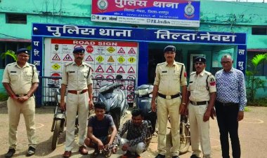 मोटरसाइकिल चोरी में 5 अपचारी बालकों सहित 7 आरोपी गिरफ्तार