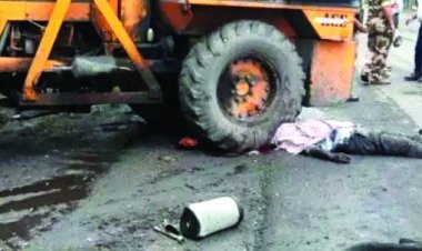क्रेन  का टायर फटाने से एसईसीएल कर्मचारी की मौत
