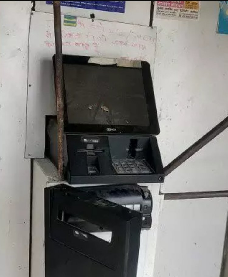 एटीएम लूटने की नाकाम कोशिश