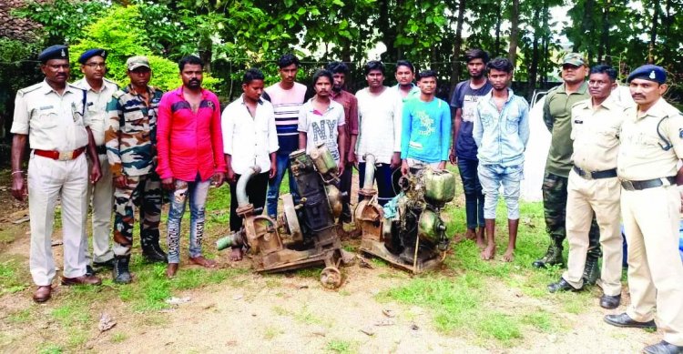 वाटर मोटर पंप चोरी करने वाले गिरोह का पर्दाफाश, 10 आरोपी गिरफ्तार
