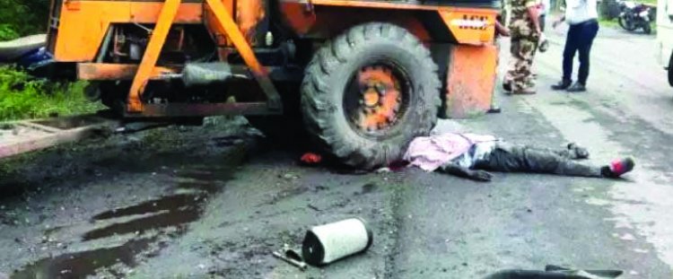 क्रेन का टायर फटाने से एसईसीएल कर्मचारी की मौत