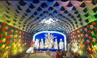 सप्तमी पर भिलाई में बंगाली दुर्गा पंडालों की मनमोहक दृश्य