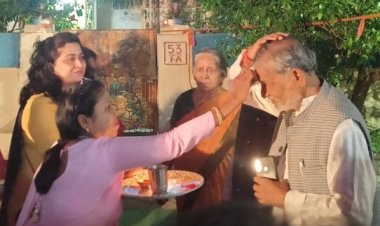 नवनियुक्त भाजपा अध्यक्ष भिलाई का तिलक लगाकर किया जोशीला स्वागत