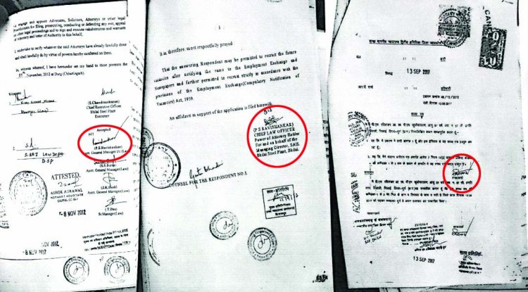 बीएसपी के अधिकारियों ने षडय़ंत्र पूर्वक टीए एवं टीएटी के चयनितों को किया अवैध