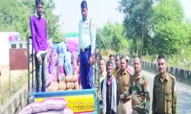 गद्दे और तकिए में भरकर ले जा रहा था 13 लाख का गांजा, एक गिरफ्तार