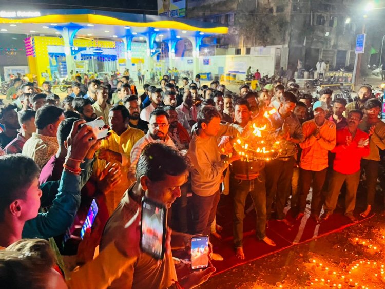 हिन्दू युवा मंच द्वारा की गई छत्तीसगढ़ महतारी की महाआरती