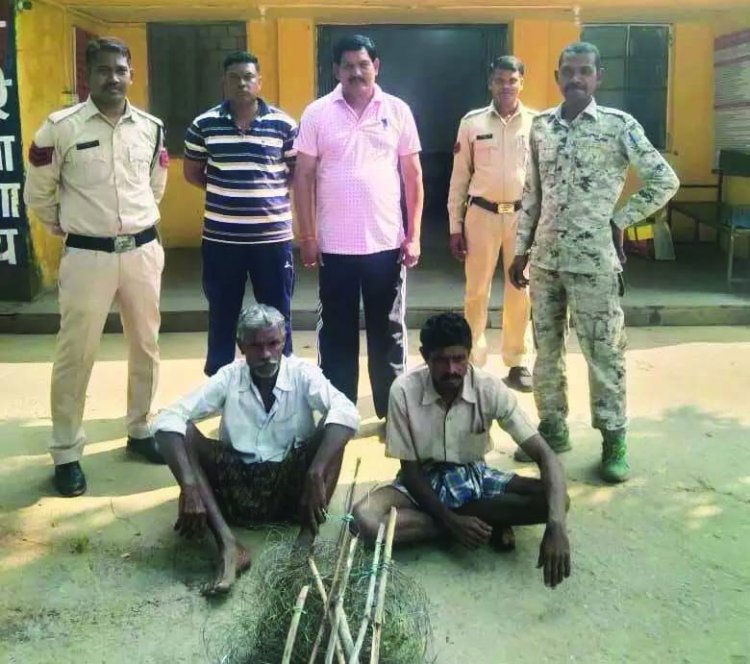 जानवार के शिकार को जंगल में बिछा रखा था करंट, ग्रामीण की मौत पर दो गिरफ्तार