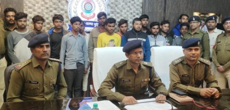चोरी की 09 मोटर साइकल के साथ 15 आरोपी गिरफ्तार