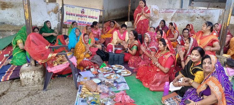 छतागढ़ गौशाला पहुंच विश्व ब्राह्मण समाज ने की गौ सेवा, भक्ति भाव से किया हनुमान चालीसा का पाठ