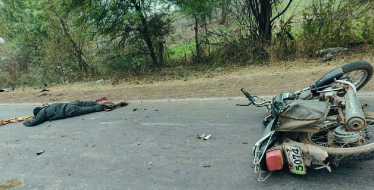 स्कॉर्पियो की ठोकर से बाइक चालक की मौत