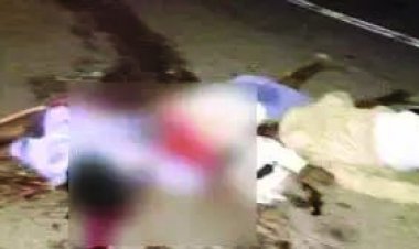 तेज रफ्तार ट्रक ने सचिव समेत 3 लोगों को रौंदा