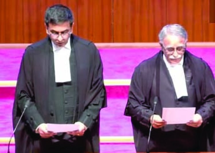 सुप्रीम कोर्ट को मिले पांच नए न्यायाधीश, सीजेआई चंद्रचूड़ ने दिलाई शपथ