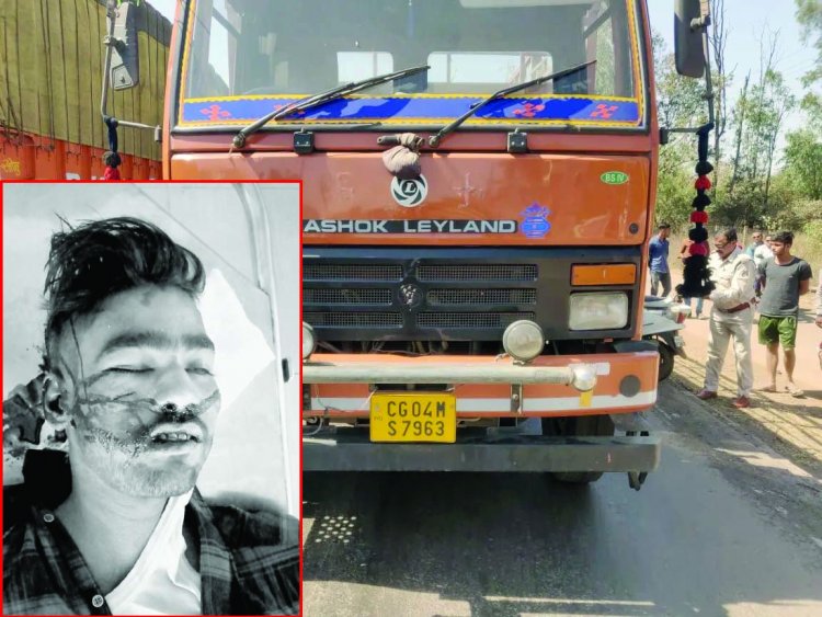 ट्रक की ठोकर से स्कूटर सवार युवक की मौत