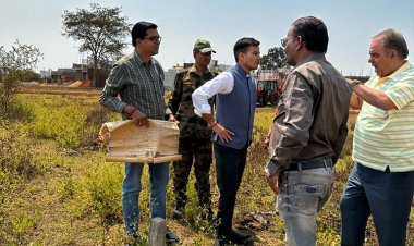 बोरसी, हनोदा रोड, मीनाक्षी नगर में चल रही थी अवैध प्लाटिंग, मौके पर पहुंचकर की गई कार्रवाई