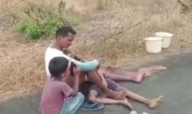 सड़क हादसा: पिता के सामने पुत्र ने तोड़ा दम, 2 घायल