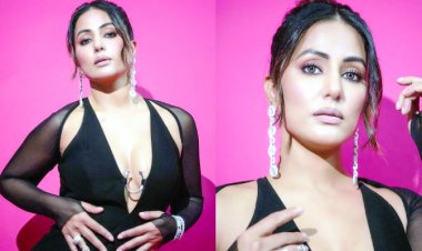 ब्लैक थाई स्लिट गाउन में हिना खान ने लगाया बोल्डनेस का तड़का