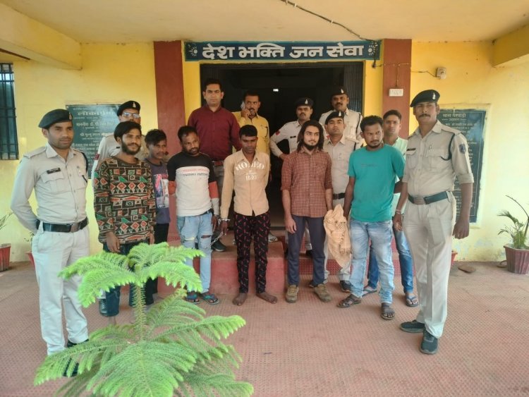 चोरी  गये कृषि उपकरण सहित 15 लाख रुपए का सामान जप्त, 6 गिरफ्तार