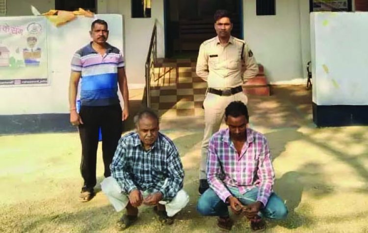 कबाड़ दुकान में पुलिस की रेड, दो गिरफ्तार