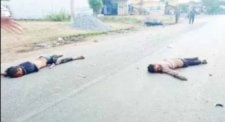बोलेरो की ठोकर से बाइक सवार दो युवकों की दर्दनाक मौत