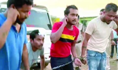 भाजपा नेता के कातिलों का पुलिस ने निकाला जुलुस