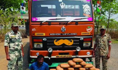 ट्रक से पकड़ाया 20 लाख रुपये का गांजा